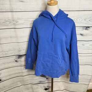 Cozy Blue Women's Hoodie, front pouch pocket